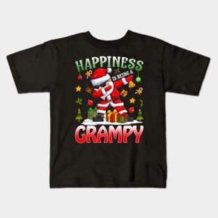 Happiness Is Being A Grampy Santa Christmas Kids T-Shirt